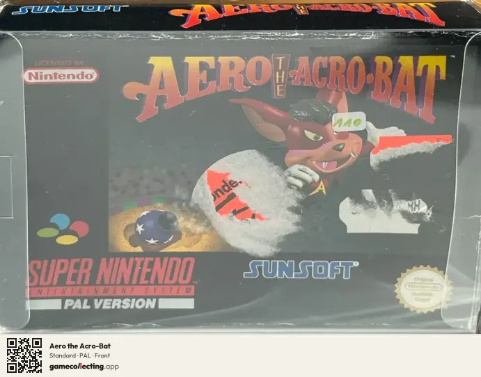 Aero the Acro-Bat Super Nintendo Entertainment System, PAL box front