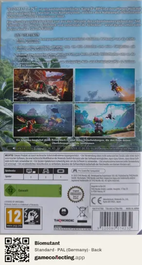 Biomutant Nintendo Switch, Germany box back