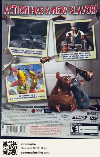 Ratatouille PlayStation 2, NTSC box back
