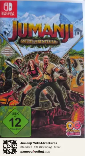 Jumanji: Wild Adventures Nintendo Switch, Germany box front