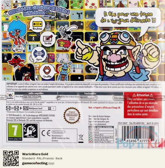 WarioWare Gold Nintendo 3DS, France box back