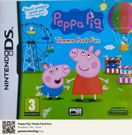 Peppa Pig: Theme Park Fun Nintendo DS, PAL box front