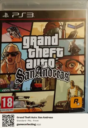 Grand Theft Auto: San Andreas PlayStation 3, PAL box front