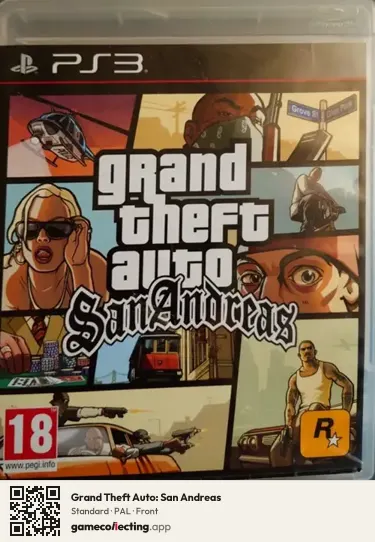 Grand Theft Auto: San Andreas PlayStation 3, PAL box front