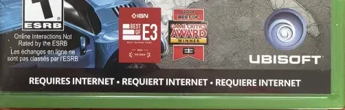 The Crew, the ESRB box on its front