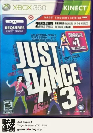 Just Dance 3 Xbox 360, NTSC box front