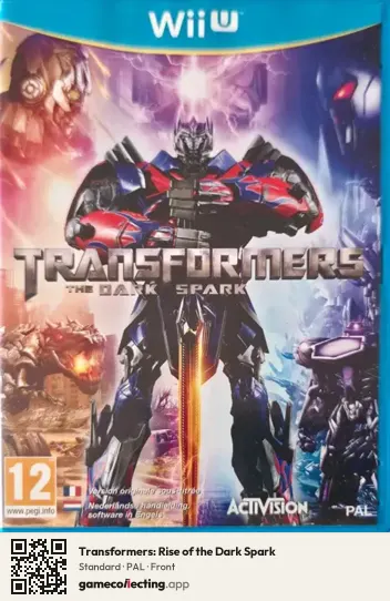 Transformers: Rise of the Dark Spark Nintendo Wii U, PAL box front