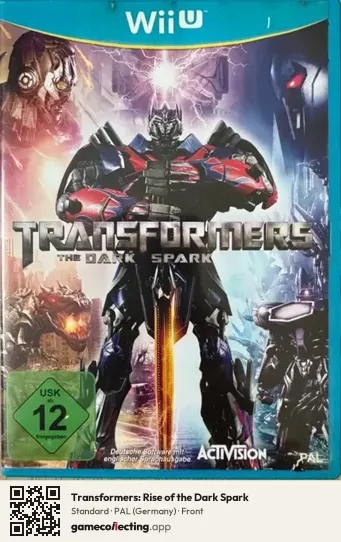 Transformers: Rise of the Dark Spark Nintendo Wii U, Germany box front