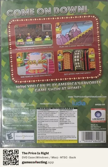 The Price Is Right Computer, NTSC box back