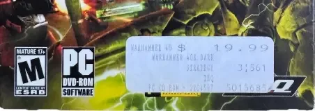 Warhammer 40,000: Dawn of War - Dark Crusade, the ESRB box on its front