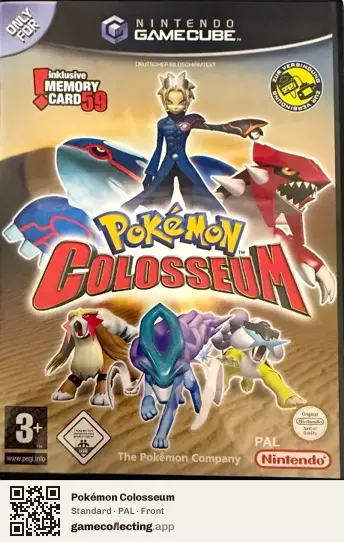Pokémon Colosseum Nintendo GameCube, PAL box front