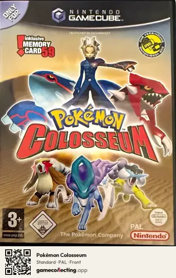 Pokémon Colosseum Nintendo GameCube, PAL box front