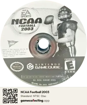 NCAA Football 2003 Nintendo GameCube, NTSC disc