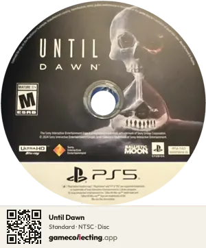 Until Dawn PlayStation 5, NTSC disc