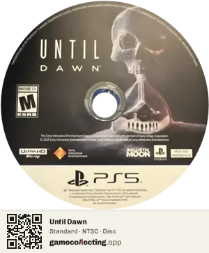 Until Dawn PlayStation 5, NTSC disc