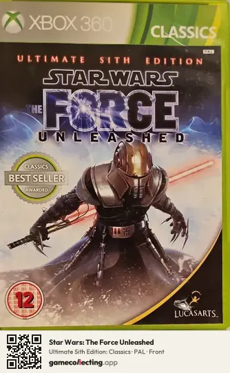 Star Wars: The Force Unleashed Xbox 360, PAL box front