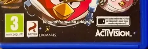 Angry Birds Star Wars, the PEGI square on its front