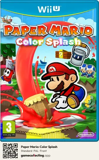 Paper Mario: Color Splash Nintendo Wii U, PAL box front