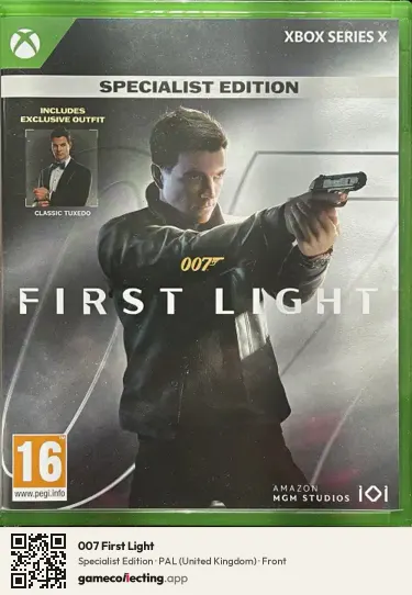 007 First Light Xbox Series X, United Kingdom box front