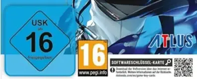Persona 3 Reload, the USK square on its front