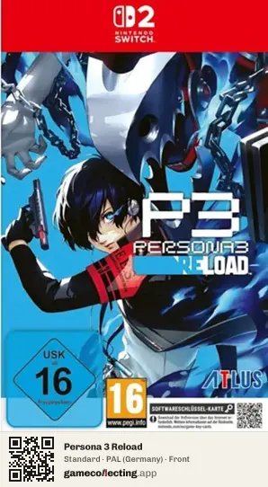 Persona 3 Reload Nintendo Switch 2, Germany box front