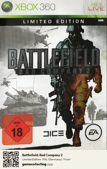 Battlefield: Bad Company 2 Xbox 360, Germany box front