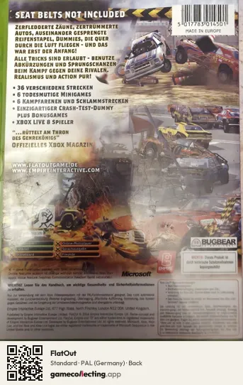 FlatOut Xbox, Germany box back