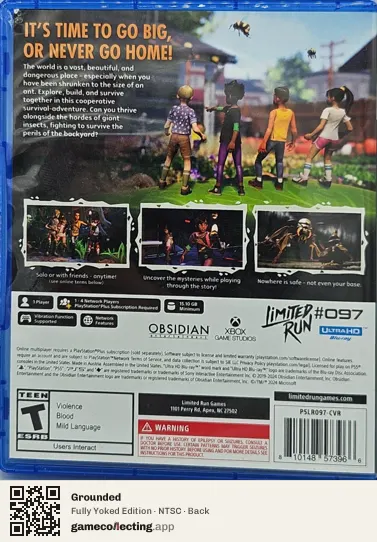 Grounded PlayStation 5, NTSC box back