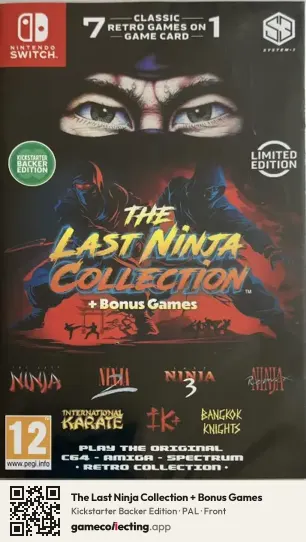 The Last Ninja Collection + Bonus Games Nintendo Switch, PAL box front