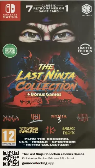 The Last Ninja Collection + Bonus Games Nintendo Switch, PAL box front