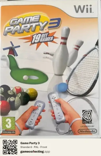 Game Party 3 Nintendo Wii, PAL box front