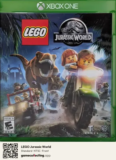LEGO Jurassic World Xbox One, NTSC box front