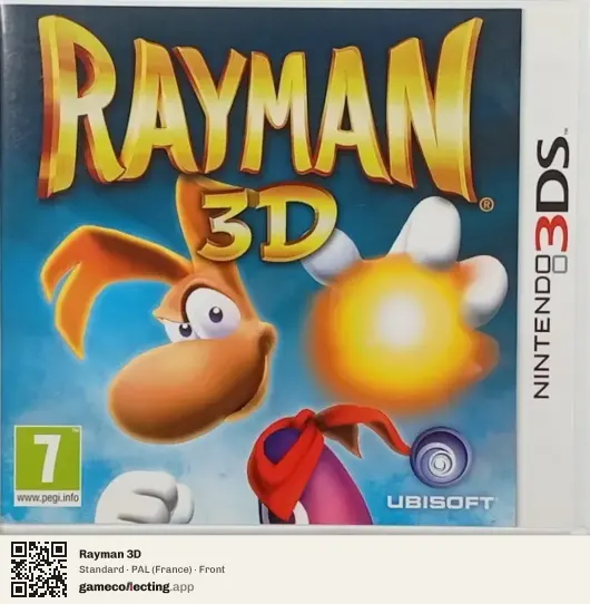 Rayman 3D Nintendo 3DS, France box front