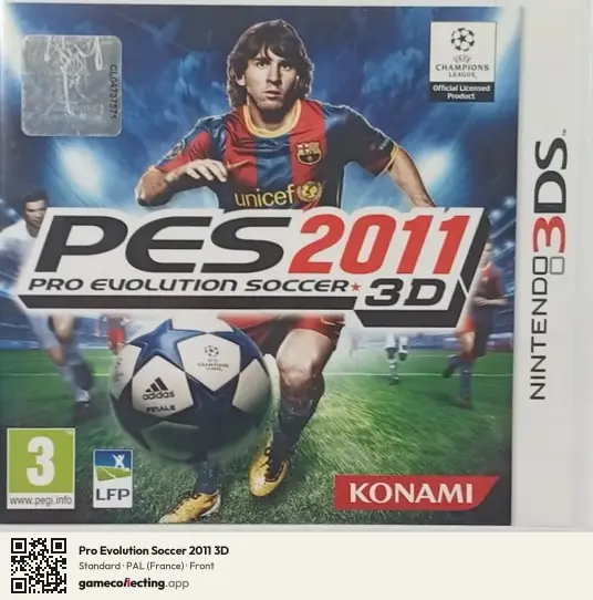 Pro Evolution Soccer 2011 3D Nintendo 3DS, France box front