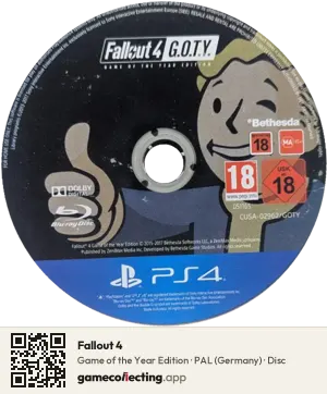 Fallout 4 PlayStation 4, PAL disc