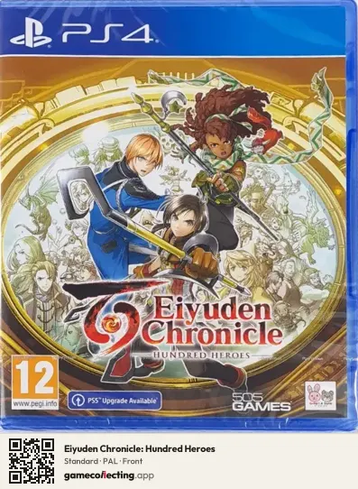 Eiyuden Chronicle: Hundred Heroes PlayStation 4, PAL box front