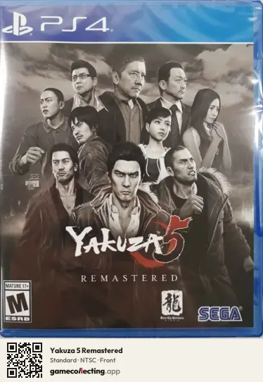 Yakuza 5 Remastered PlayStation 4, NTSC box front