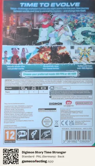 Digimon Story Time Stranger Nintendo Switch 2, Germany box back