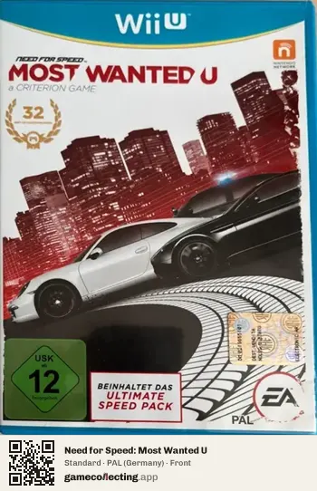 Need for Speed: Most Wanted U Nintendo Wii U, Germany box front