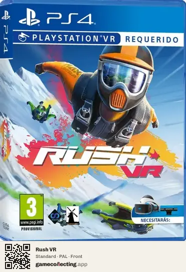 Rush VR PlayStation 4, PAL box front