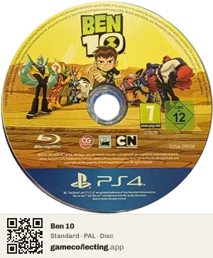 Ben 10 PlayStation 4, PAL disc