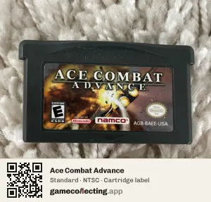 Ace Combat Advance Game Boy Advance, NTSC cartridge label