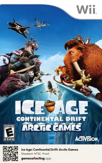 Ice Age: Continental Drift: Arctic Games Nintendo Wii, NTSC box front