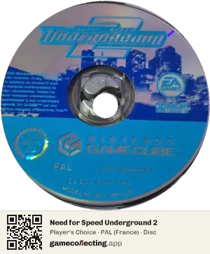 Need for Speed Underground 2 Nintendo GameCube, PAL disc