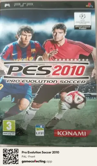 Pro Evolution Soccer 2010 PlayStation Portable, PAL box front