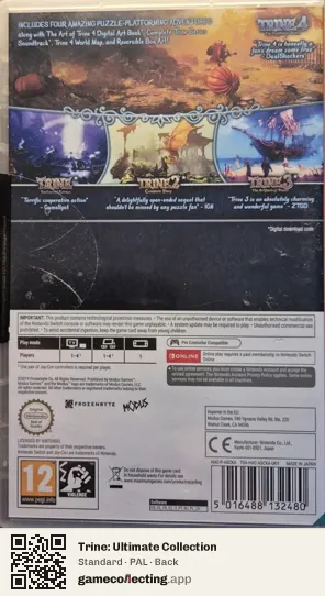 Trine: Ultimate Collection Nintendo Switch, PAL box back