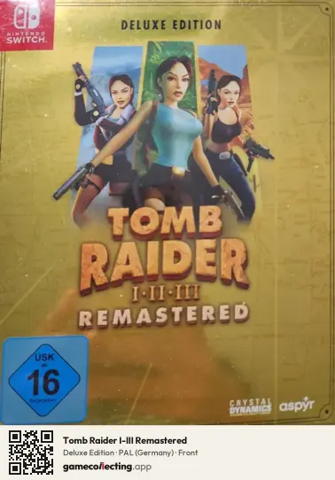 Tomb Raider I-III Remastered Nintendo Switch, Germany box front