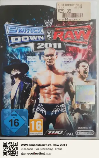WWE SmackDown vs. Raw 2011 Nintendo Wii, Germany box front