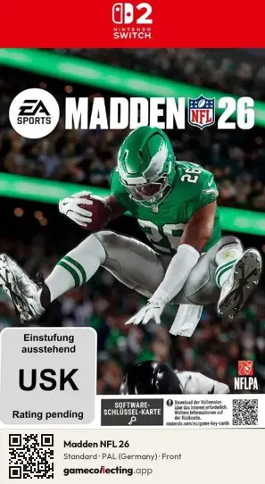 Madden NFL 26 Nintendo Switch 2, Germany box front