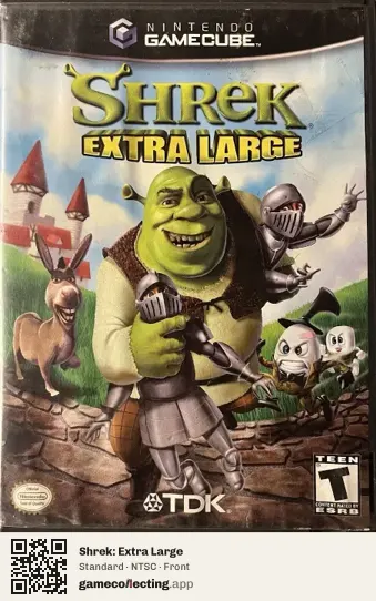 Shrek: Extra Large Nintendo GameCube, NTSC box front